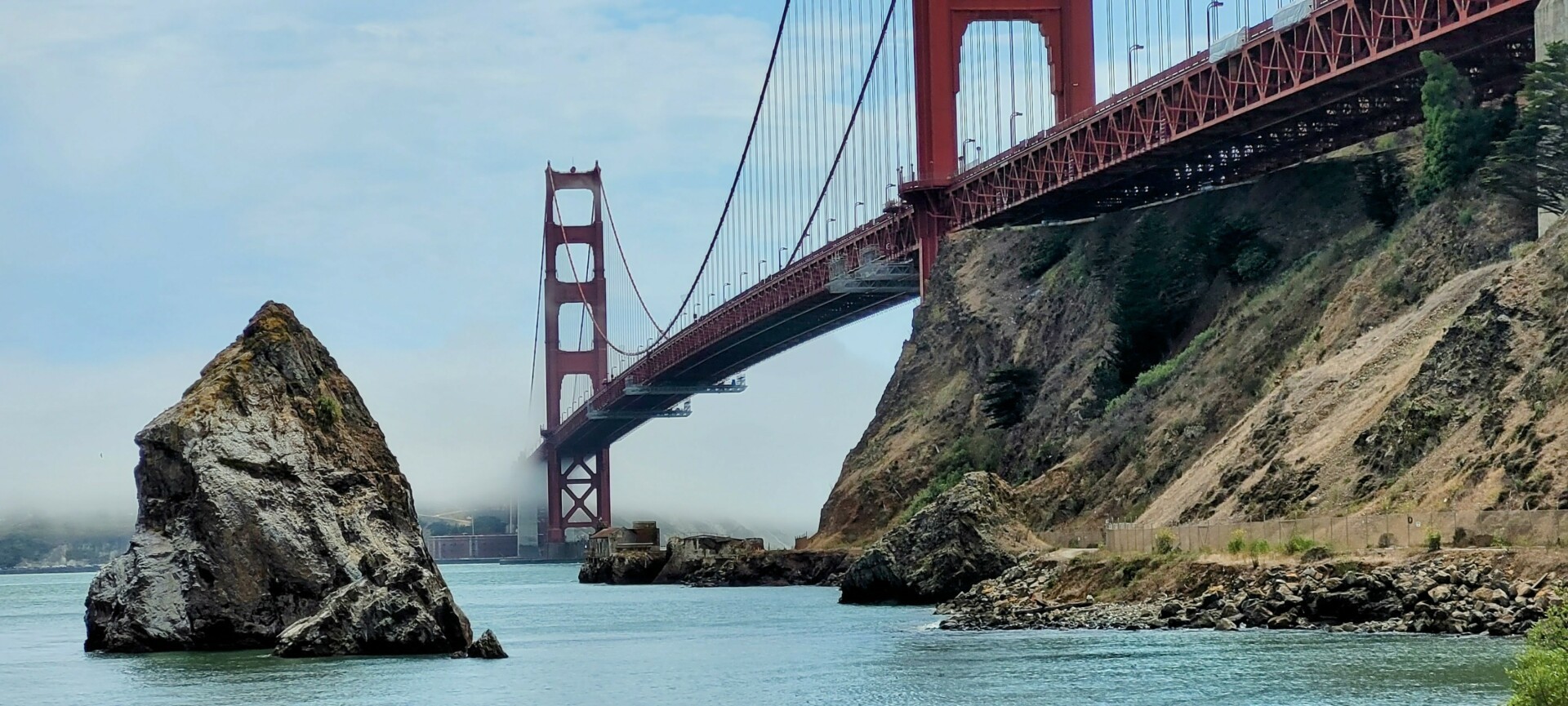 Slightly glowed up photo but nonetheless still impressive to me of the Golden Gate Bridge in San Francisco. We cycled over and down into Sausalito, so this is taken from ground level up with the far end shrouded in mist, as though the eponymous Gate is the entrance to Shangrila.