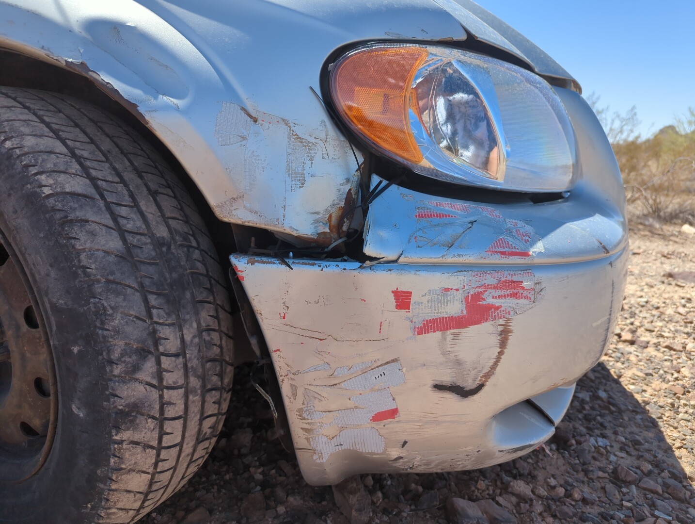 duct tape bodywork: 4th gen DGC; temporary fix; constructive advice welcome. #vanlife #carlife #minivanlife #diy