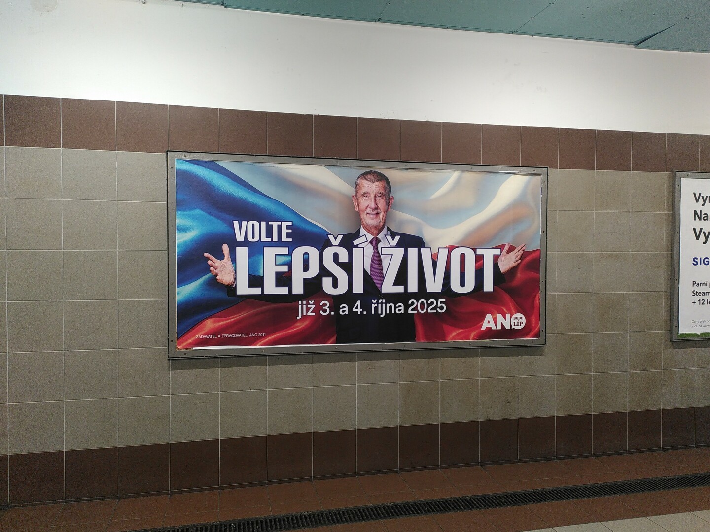 Election poster in czech language for Andrej Babiš